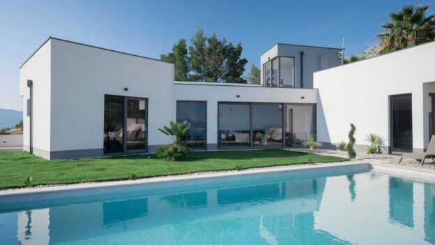 Detached house with a panoramic view of the sea